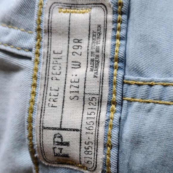 Free People Blue Flare Wide Leg Jeans - Picture 2 of 5